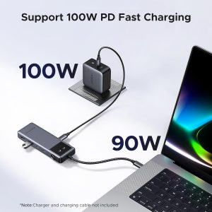 UGREEN Uno Hub USB-C 6 en 1 con puertos de datos USB-C y USB-A de 10 Gbps 4K a 60 Hz HDMI para MacBook Pro/Air, iPad Pro, Surface, XPS, Thinkpad y más.