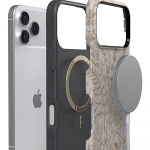 Casely iPhone 17 Pro Max Case | Beige Garden | Neutral Floral | Compatible with MagSafe | Bold Protective Design