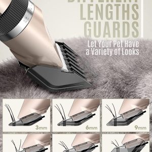 ONEISALL - Cortadora para pelo eléctrico silencioso para perros y gatos