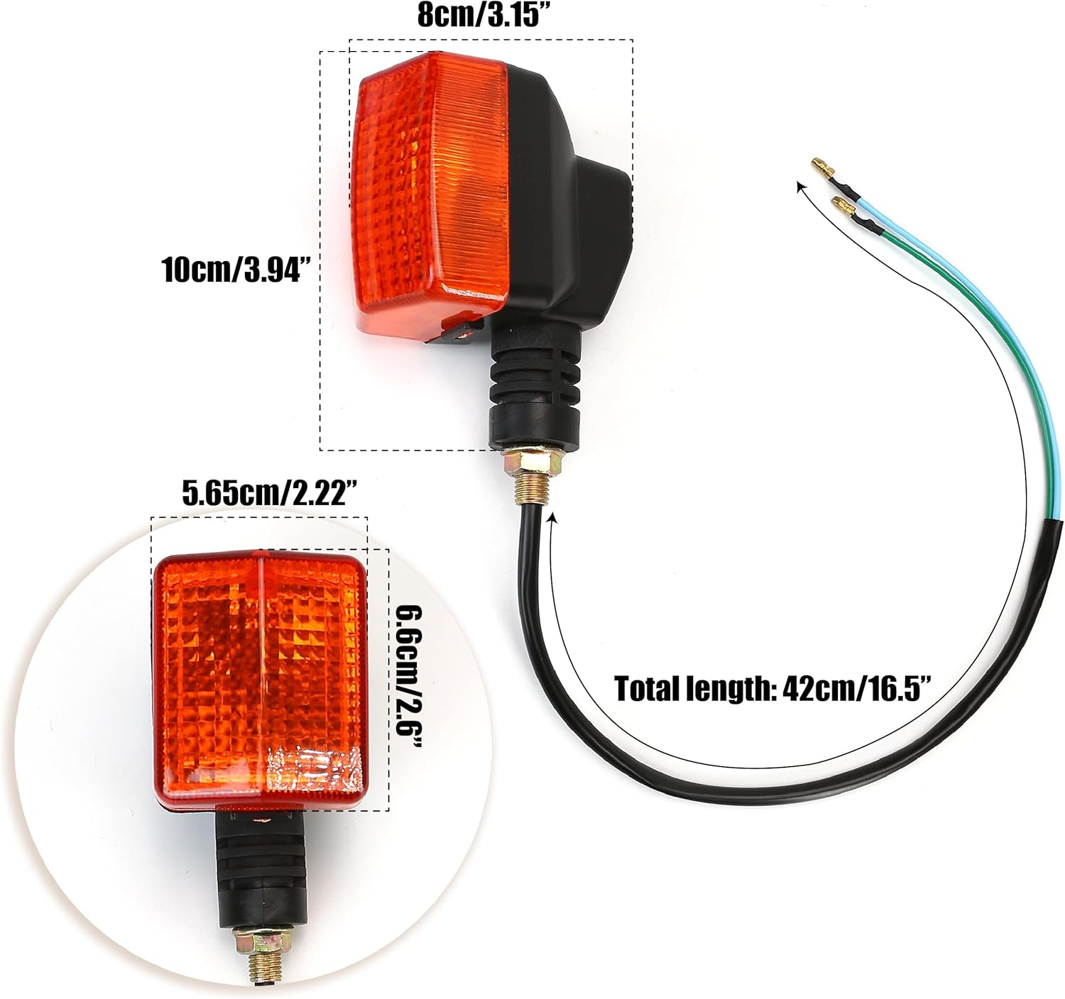 2 Pairs Motorcycle Turn Signal Light Indicator Halogen Lamp For XR650L 1993-2020 For Honda XR250L 1991-1996 Rear Lights Lamp Indicator Winker Blinker Replacement