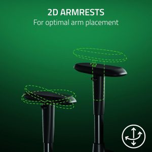 Razer Iskur V2 X Silla ergonómica para juegos: soporte lumbar integrado, asiento ampliado, cojines de espuma de alta densidad, reclinación ajustable de 152 grados, reposabrazos 2D, acabado de tela de