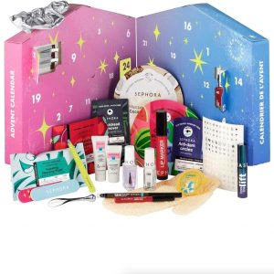Sephora - Calendario de Adviento 2024, con luces móviles, 24 sorpresas, incluye maquillaje, productos de cuidado, del baño y accesorios
