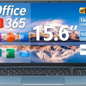 SGIN 15.6 Inch Laptop, 16GB RAM 1024GB SSD, Laptops Computers Celeron N5100, Win 11, Portable Notebook, 7000mAh, WiFi 6, 180° Open Angle, USB 3.2, for Business and Students