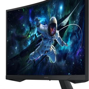 SAMSUNG 32" Odyssey G55C Series QHD 1000R Curved Gaming Monitor, 1ms(MPRT), HDR10, 165Hz, AMD Radeon FreeSync, Eye Care, Glare Free, Sharp Resolution LS32CG550ENXZA