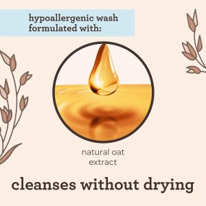 Aveeno Baby champú y gel corporal para bebés de piel sensible, suave, humectante, con extractos de avena natural, hipoalergénico, no irrita los ojos, sin parabenos, perfume ligero, 33 onzas líquidas