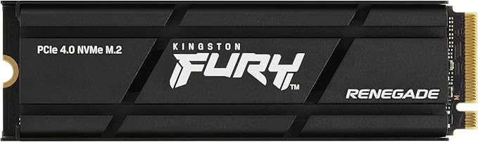 Kingston Fury Renegade 1TB PCIe Gen 4.0 NVMe M.2 SSD interno para juegos con disipador de calor | Listo para PS5 | Hasta 7300 MB/s | SFYRSK/1000G