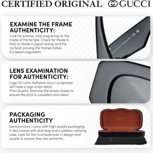 Gucci GG0004ON - Lentes de forma cuadrada + paquete con kit de gafas de lujo eSHADES