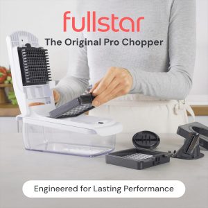 Fullstar The Original Pro Chopper - Vegetable Chopper and Spiralizer, Food Chopper with Container, Fruit Slicer, Kitchen Gadgets & Gifts, Home Essentials (7 in 1, White)