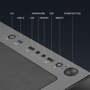 NINGMEI Supreme Master Gaming PC Desktop,AMD Ryzen 7 5700X 8 core 3.4GHz(up to 4.6GHz),GeForce RTX 5060 8GB,32GB DDR4 RAM 3200MHz,1TB NVME SSD,600W PSU,Windows 11 Home 64-bit,Black