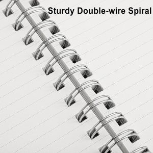 RETTACY Spiral College Ruled Notebook, 300 Pages, A4 Large Size (8.2" x 11.2"), for School, Work, Writing, Journaling, 100 GSM Thick Paper, Flexible Plastic Cover (Lilac)