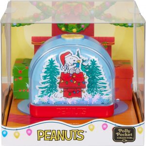 Polly Pocket x Peanuts Collector Compact, Micro Dolls and Playset, 7 Themed Accessories, 4 Iconic Locations, Snoopy & Woodstock