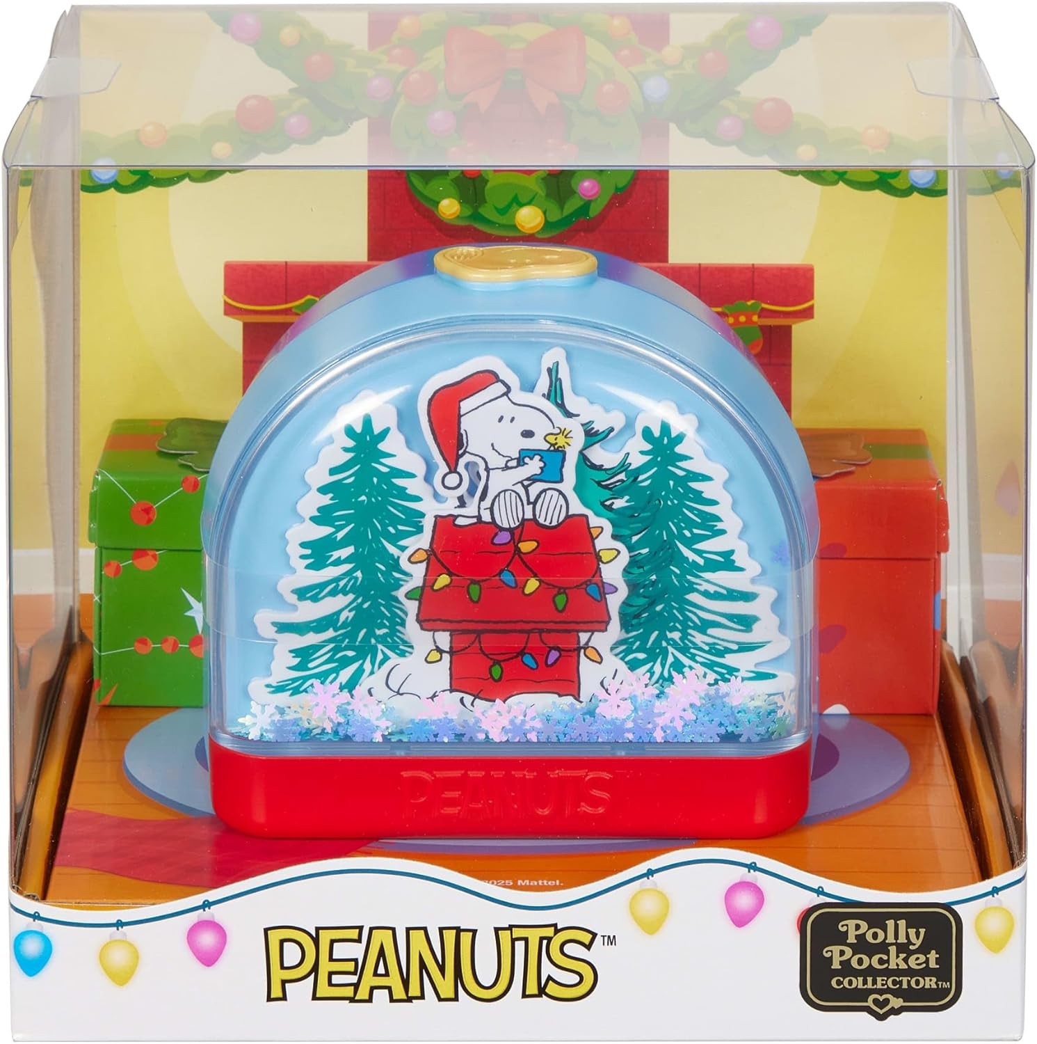 Polly Pocket x Peanuts Collector Compact, Micro Dolls and Playset, 7 Themed Accessories, 4 Iconic Locations, Snoopy & Woodstock