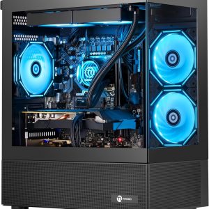 NINGMEI Supreme Master Gaming PC Desktop,AMD Ryzen 7 5700X 8 core 3.4GHz(up to 4.6GHz),GeForce RTX 5060 8GB,32GB DDR4 RAM 3200MHz,1TB NVME SSD,600W PSU,Windows 11 Home 64-bit,Black