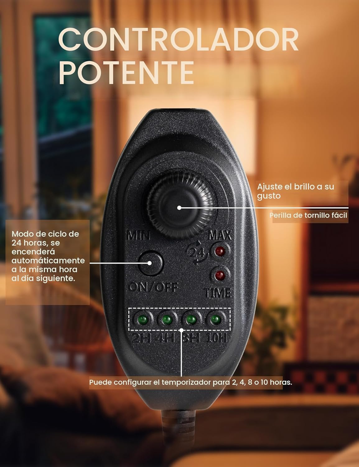 Lámpara calentadora de velas con temporizador regulable, altura ajustable, regalos de inauguración de la casa, decoración de habitación del hogar, regalos de cumpleaños para mujeres y mamá,