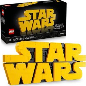 LEGO Star Wars Logo de Star Wars construido con ladrillo – Bloques de construcción para adultos mayores de 18 años – Idea de regalo de Star Wars para cumpleaños – Kit de modelo coleccionable de bricolaje – Idea de decoración del hogar para los fanáticos de la serie de películas – 75407