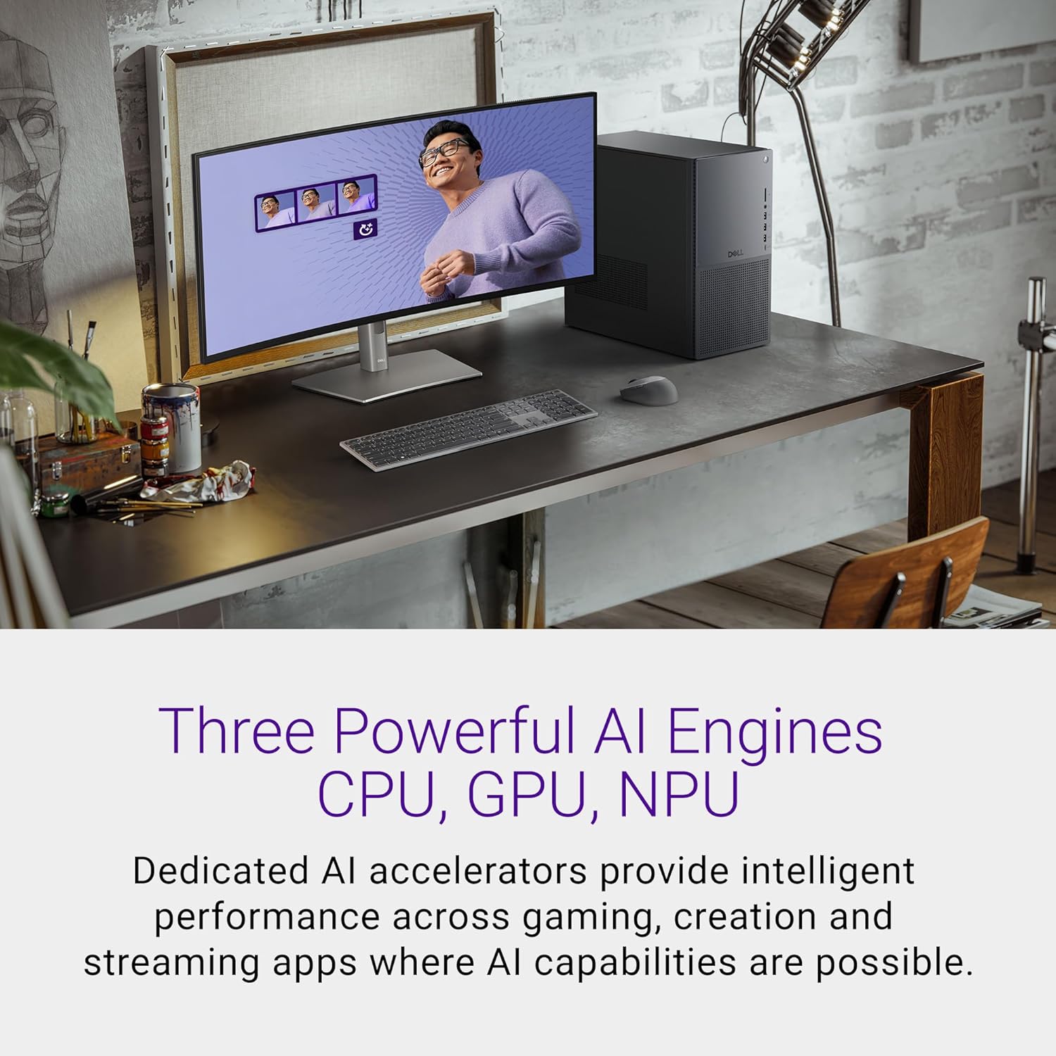 Dell Tower Plus Desktop EBT2250 - Intel Core Ultra 9-285 Processor, 32GB DDR5 RAM, 2TB SSD, NVIDIA GeForce RTX 5070 12GB GDDR7, Intel Wi-Fi 7, Windows 11 Home, Onsite Service - Black
