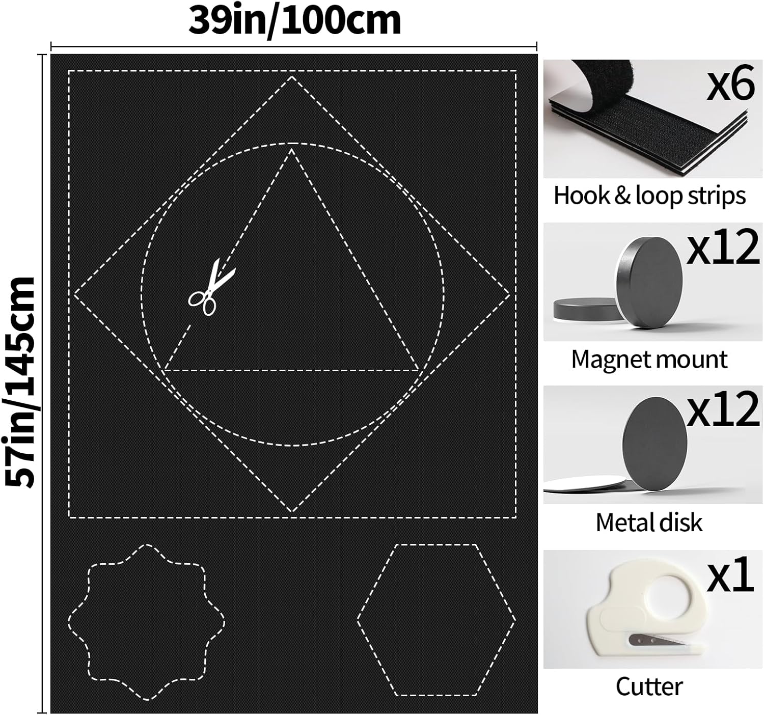 Cubierta de ventana 100% opaca, persianas opacas magnéticas portátiles para ventana, persianas opacas opacas sin taladro, cortinas opacas cortables para dormitorio, caravana, guardería, sala de