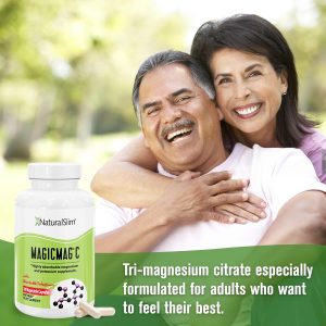 NaturalSlim MagicMag C Cápsulas de citrato de magnesio – Suplemento de magnesio con potasio natural | Apoyo para el sueño, la salud cardíaca y el alivio de los calambres musculares, sin gluten, 100 cápsulas (paquete de 3)