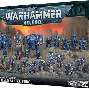 Warhammer 40,000 Space Marines Battleforce: Iron Halo Strike Force | Captain, Lieutenant, Redemptor & Ballistus Dreadnoughts, Sternguard Veterans & Hellblasters | 18 Plastic Miniatures