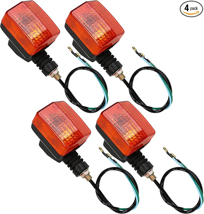 2 Pairs Motorcycle Turn Signal Light Indicator Halogen Lamp For XR650L 1993-2020 For Honda XR250L 1991-1996 Rear Lights Lamp Indicator Winker Blinker Replacement