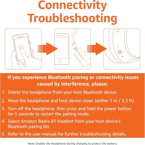 Amazon Basics Auriculares Bluetooth inalámbricos con micrófono, en la oreja, tiempo de reproducción de 35 horas, plegables, tamaño único, plegable, apto para viajes, color negro