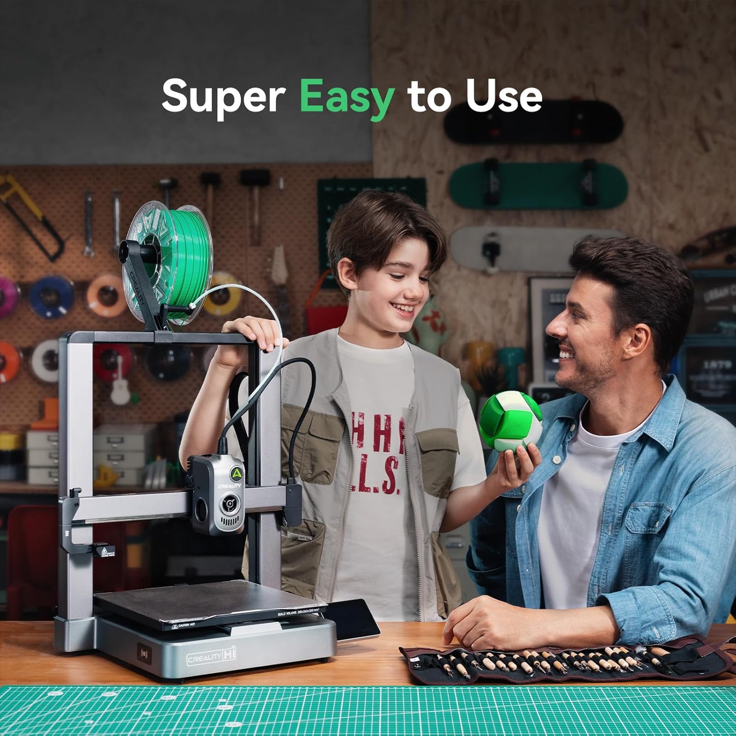 Creality Hi Combo with CFS, Multicolor 3D Printer 500mm/s High Printing, Print Size 260 * 260 * 300mm,MK8 Nozzles Package PLA Filament 1.75 mm (Hi 3D Printer)