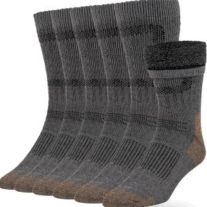Alvada Merino Wool Hiking Socks Thermal Warm Crew Winter Boot Sock For Men & Women 3 Pairs