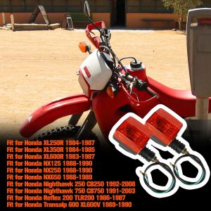 2 Pairs Motorcycle Turn Signal Light Indicator Halogen Lamp For XR650L 1993-2020 For Honda XR250L 1991-1996 Rear Lights Lamp Indicator Winker Blinker Replacement