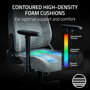 Razer Iskur V2 X Silla ergonómica para juegos: soporte lumbar integrado, asiento ampliado, cojines de espuma de alta densidad, reclinación ajustable de 152 grados, reposabrazos 2D, acabado de tela de