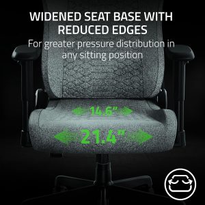 Razer Iskur V2 X Silla ergonómica para juegos: soporte lumbar integrado, asiento ampliado, cojines de espuma de alta densidad, reclinación ajustable de 152 grados, reposabrazos 2D, acabado de tela de