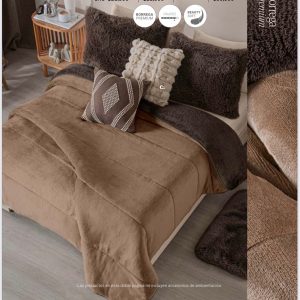 Combo Edredon Latte y 1 cojin