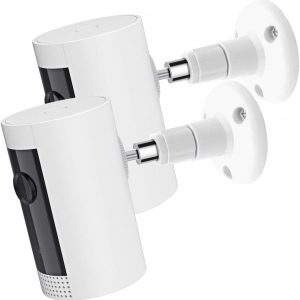 2Pack Camera Wall Mount Compatible with R-ing Stick Up Cam Battery/Outdoor Cam Plus/Pro/Plug-in/Indoor Cam (1st Gen), 360 Degree Adjustable Mounting Bracket for Outdoor Indoor Camera