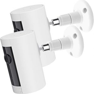 2Pack Camera Wall Mount Compatible with R-ing Stick Up Cam Battery/Outdoor Cam Plus/Pro/Plug-in/Indoor Cam (1st Gen), 360 Degree Adjustable Mounting Bracket for Outdoor Indoor Camera