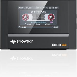 SnowSky/FiiO Echo MINI HiFi Bluetooth MP3 Player, 15Hours Playback, Independent Volume Control with 3.5mm/4.4mm Headphones Outputs (Black)