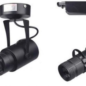 Foco blanco cálido LED Spotlight Bar Escenario Cámara Proyección Foco Zoom Luz de enfoque ajustable para escaparate Mural Fondo Iluminación de pared 1 unids Blanco 7W Montaje en superficie