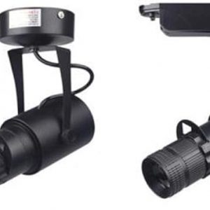 Foco blanco cálido LED Spotlight Bar Escenario Cámara Proyección Foco Zoom Luz de enfoque ajustable para escaparate Mural Fondo Iluminación de pared 1 unids Blanco 7W Montaje en superficie