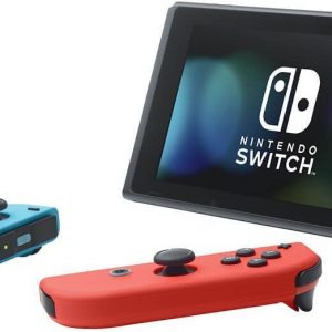 Nintendo Switch with Neon Blue and Neon Red Joy‑Con