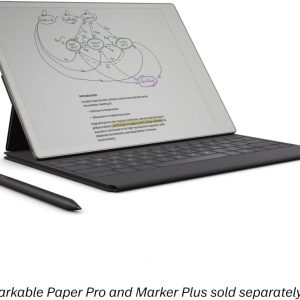 reMarkable Paquete Paper Pro - Incluye tableta de escritura a color de tinta electrónica de 11.8 pulgadas, marcador Plus con borrador integrado, teclado tipo folio de tejido de mosaico