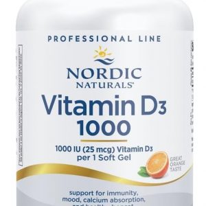 Nordic Naturals Pro Vitamin D3 1000, Orange - 120 Mini Soft Gels - 1000 IU Vitamin D3 - Supports Healthy Bones, Mood & Immune System Function - Non-GMO - 120 Servings