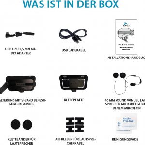 Cardo Packtalk Outdoor 2nd Helmet Kit, Communication Device Accessory for Additional Helmet Use, Multifunctional Kit for Helmets, Add-On for Second Helmet Usage