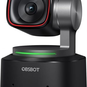 OBSBOT Tiny 2 - Cámara web 4K con control de voz PTZ, seguimiento por IA en modos múltiples y enfoque automático, cámara web con sensor de 1/1.5", control por gestos, 60 FPS, corrección de luz HDR