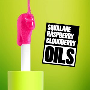 NYX PROFESSIONAL MAKEUP Goteo de labios de aceite graso, brillo de aceite hidratante para labios, fórmula teñida vegana, hidratación de hasta 12 horas - Supermodelo (magenta brillante)