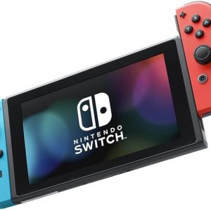 Nintendo Switch with Neon Blue and Neon Red Joy‑Con