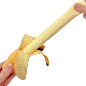 Banana Squishies Stress Relief Soft Scented Simulation Bananas Fruit Squeeze Toys Cute Birthday Gift Novelty Toy for Kids (Yellow Banana)