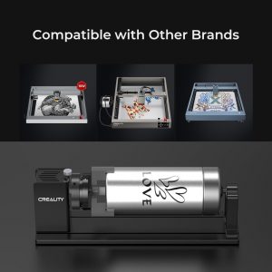 Creality Rotary Kit Pro, Laser Rotary Roller 3 in 1 Multi-Function Engraving Accessories for Laser Engraver, Jaw Chuck Rotary for Engraving Wine Glass, Baseball Bat, Ring and Most Cylindrical Objects