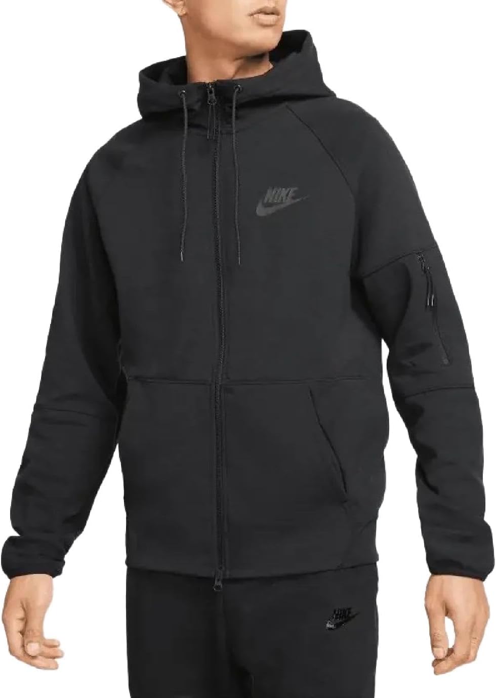 Nike Sportswear Tech Essentials DD5284 - Sudadera con capucha de forro polar con cremallera completa, para hombre (EE.UU., Alpha, M, regular, estándar, negro)
