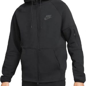 Nike Sportswear Tech Essentials DD5284 - Sudadera con capucha de forro polar con cremallera completa, para hombre (EE.UU., Alpha, M, regular, estándar, negro)