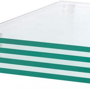 Murrey Home Glass Cutting Board Set for Kitchen Counter, Tempered Glass Chopping Boards Dishwasher Safe, Small Clear Countertop Tray, Set of 4