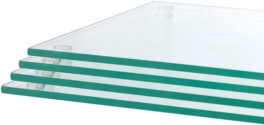 Murrey Home Glass Cutting Board Set for Kitchen Counter, Tempered Glass Chopping Boards Dishwasher Safe, Small Clear Countertop Tray, Set of 4