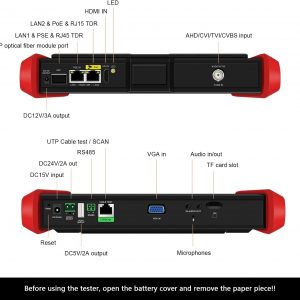 Probador de cámara IP 4K 12MP, salida de potencia PoE de 90 W, prueba CCTV de pantalla táctil de 8 pulgadas para cámaras de 8MP TVI CVI AHD CVBS, prueba SFP, prueba TDR de cable RJ45, herramientas de